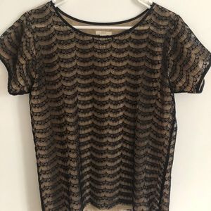 J Crew Black Lace top